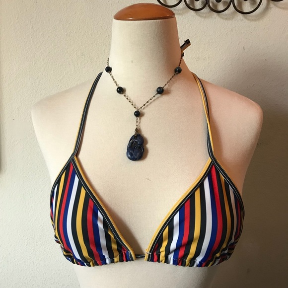 American Apparel triangle striped bikini top - Picture 3 of 8